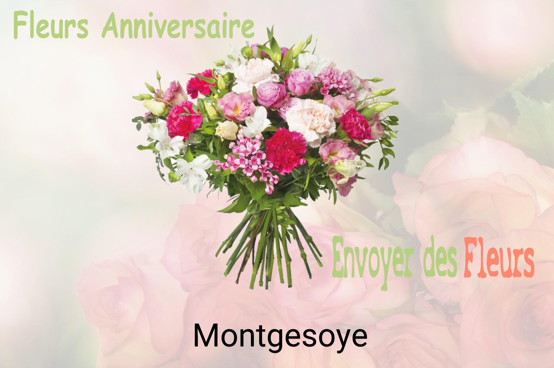 Bouquet de fleurs d’anniversaire livré à Montgesoye