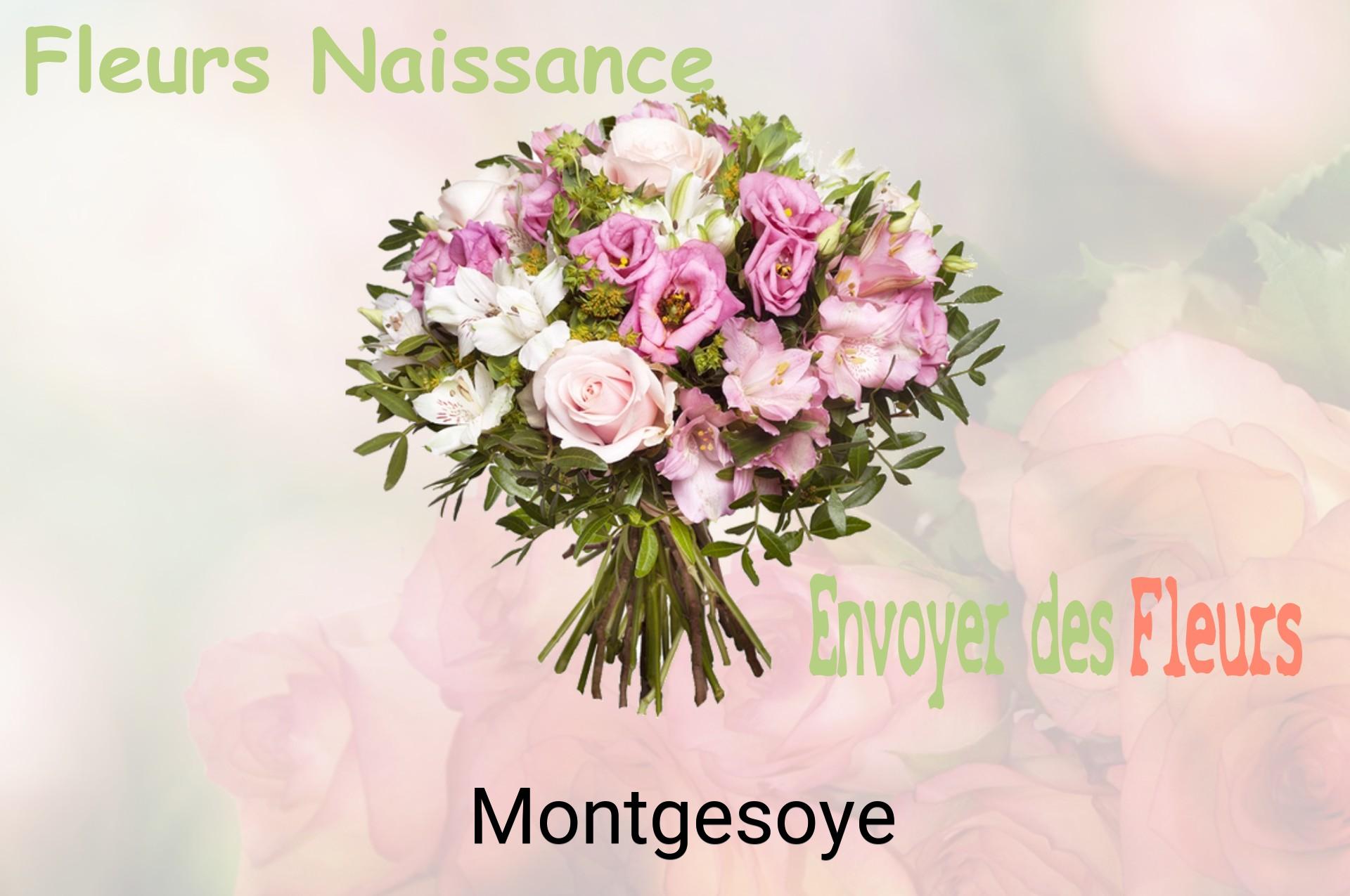 Bouquet de fleurs de naissance livré à Montgesoye